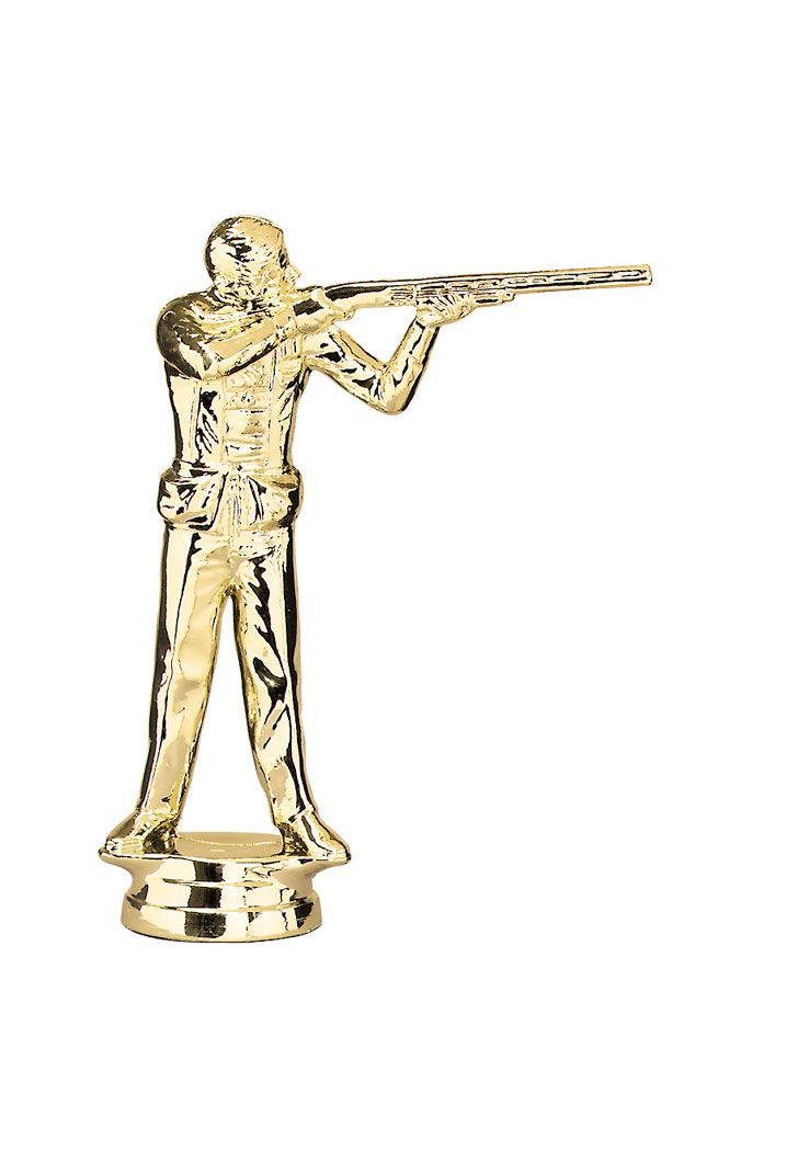 Figurine Tir à la carabine dorée personnalisée, Pas cher, Délai rapide