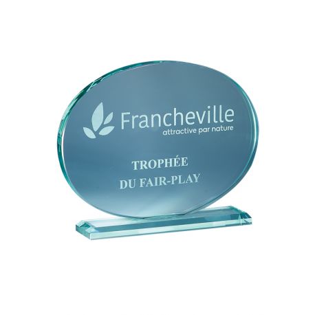 Trophée Verre Ovale personnalisable